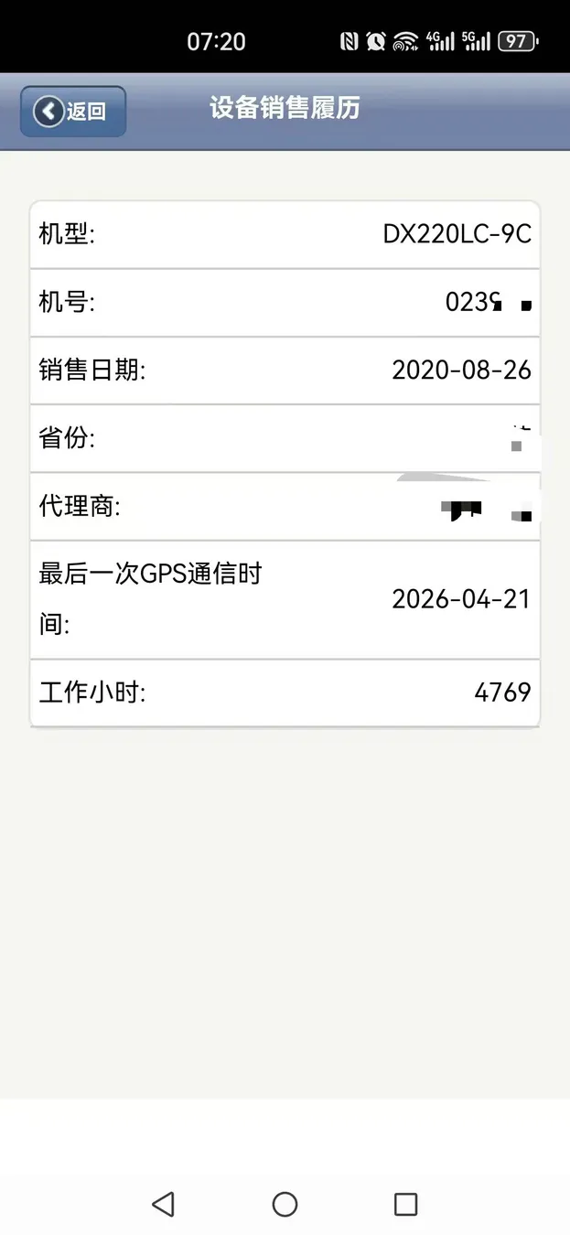 2020 used Doosan 220 excavator - view 14